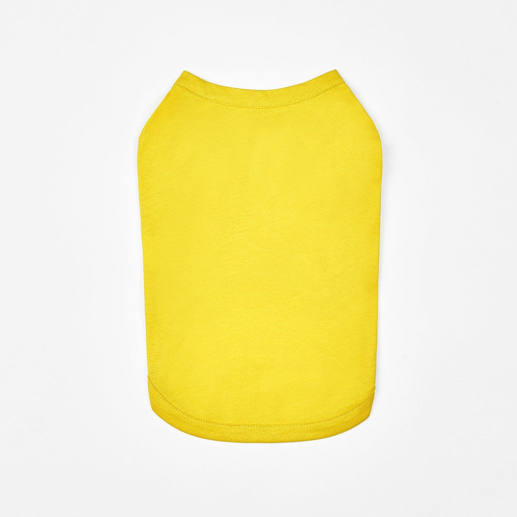 Yellow T-Shirt with Overglam Sign and Pink Striped Sleeves