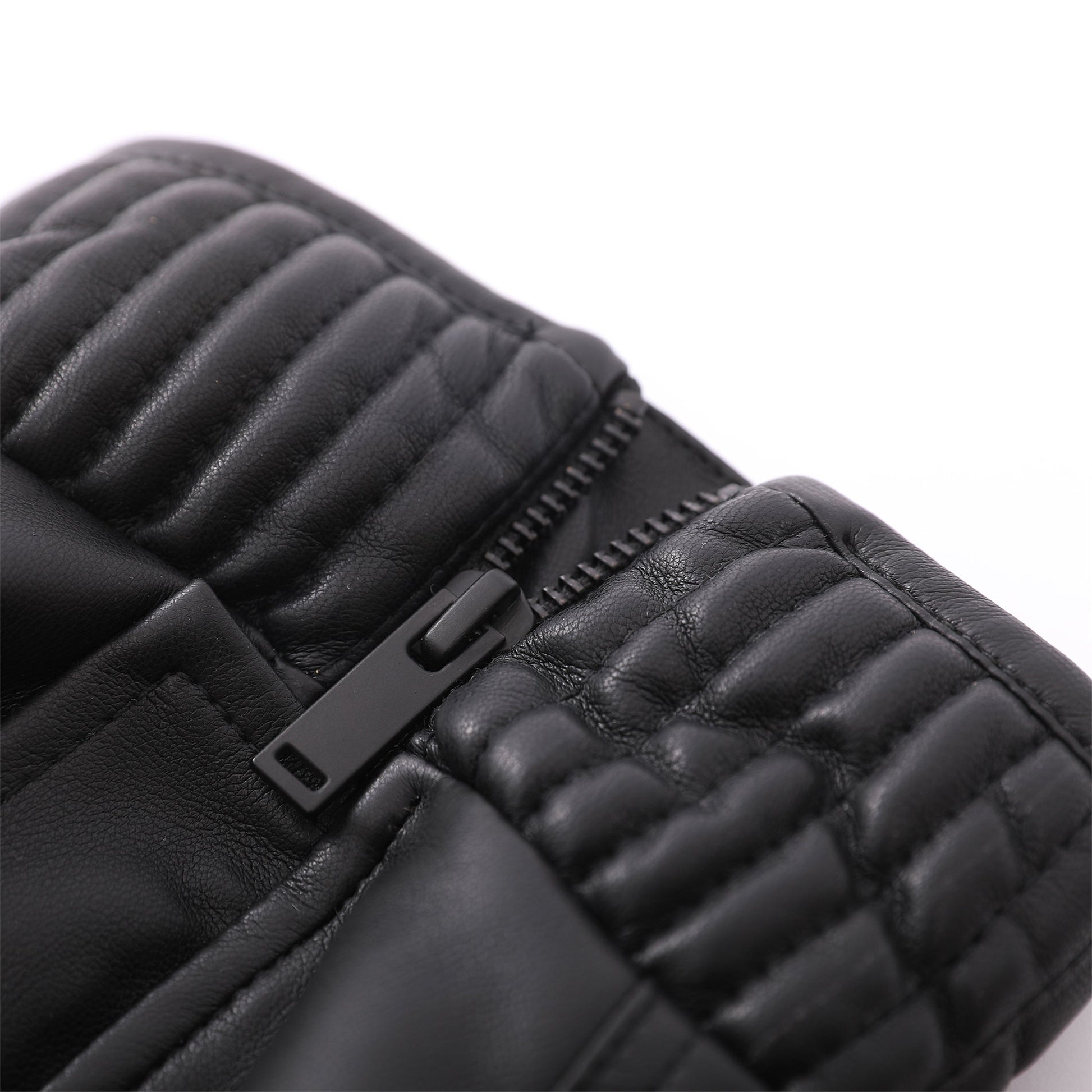 Turtleneck Leather Jacket