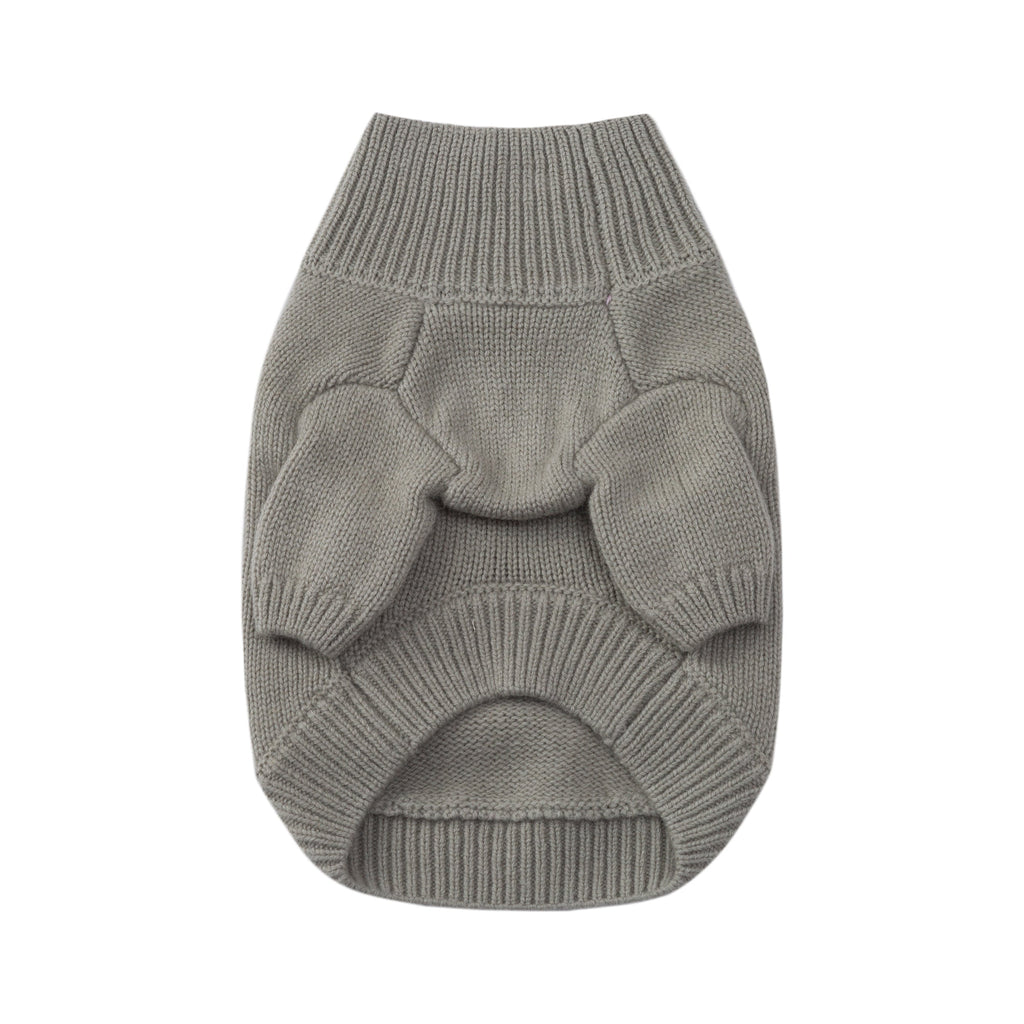 Turtleneck Long Sleeve Jumper with Embroidered Bird