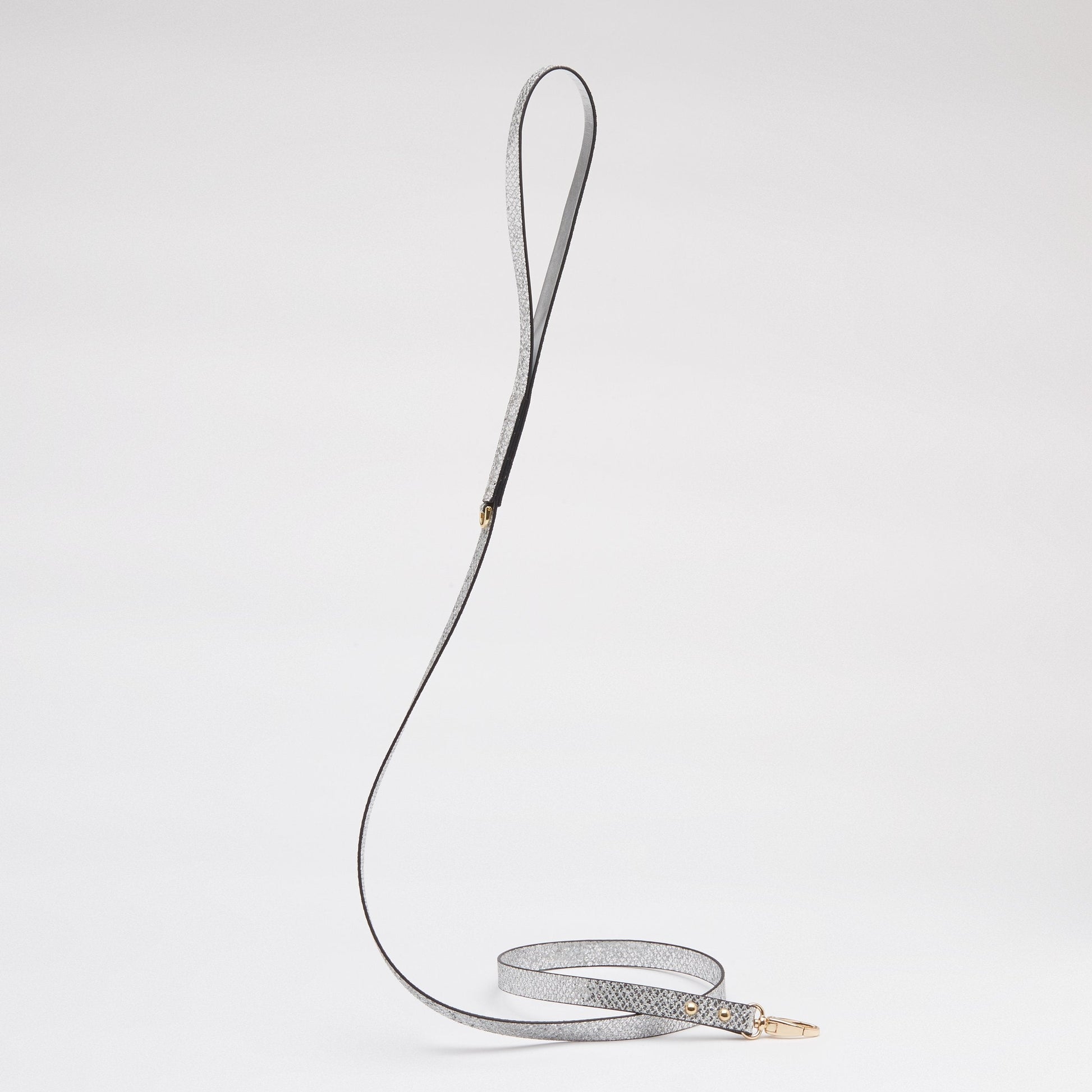 Glitter Lead in Shiny Silver or Studded Rose