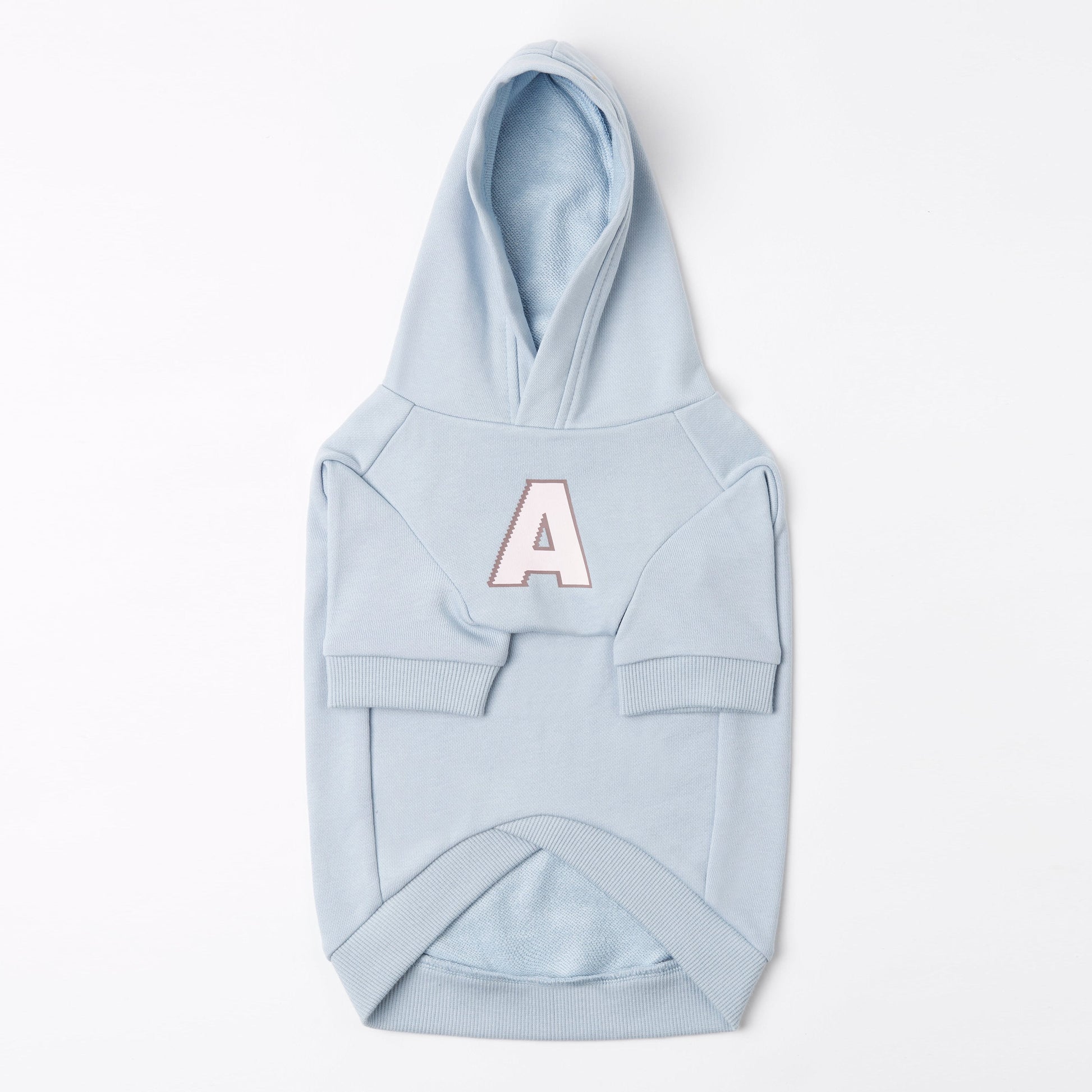 A Print Hoodie in Baby Blue or Brown