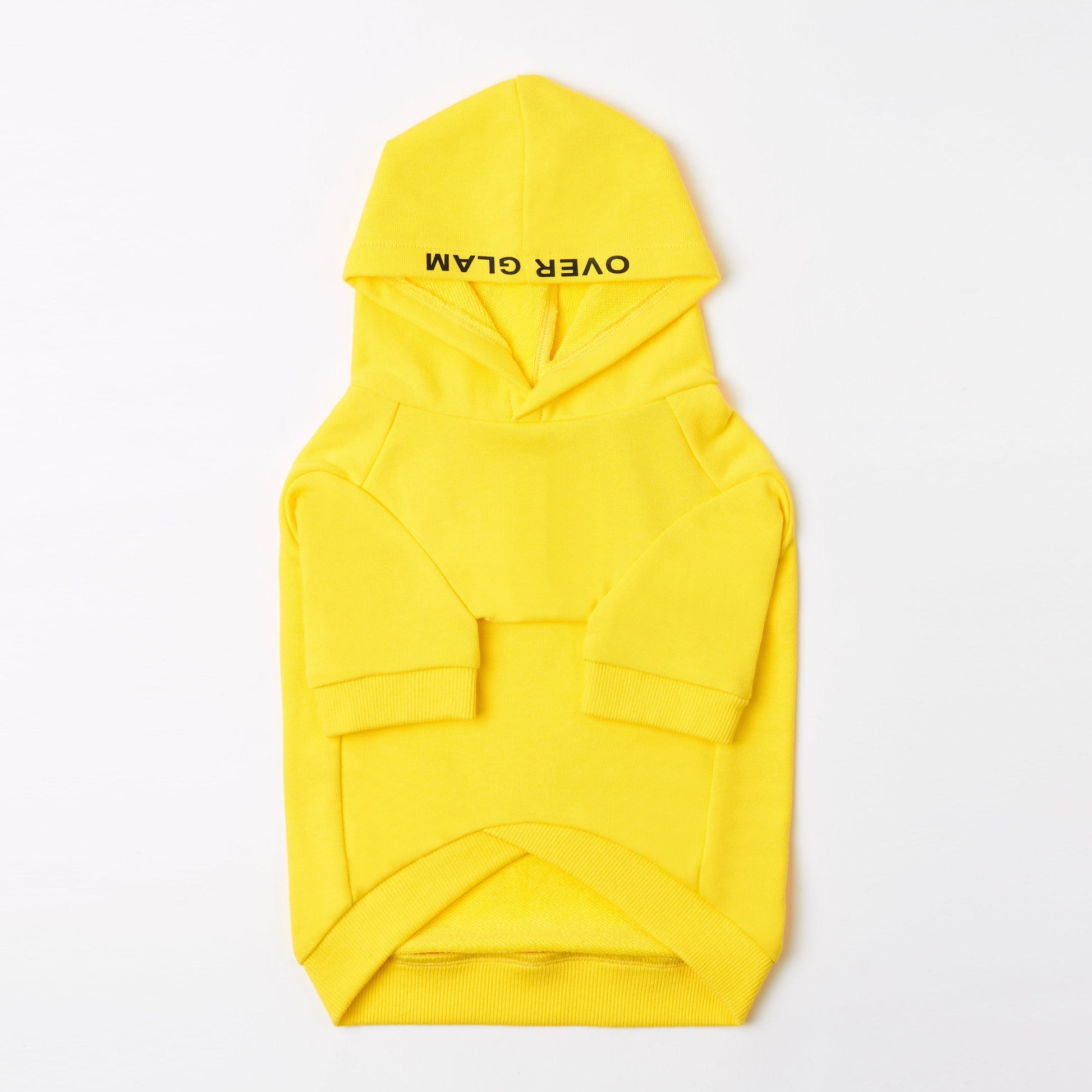 Overglam Print Hoodie in Black and Yellow