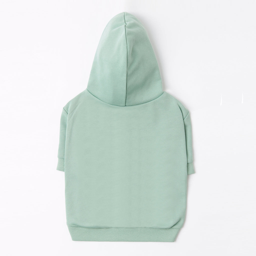 Stick Figure Hoodie in White and Mint Green