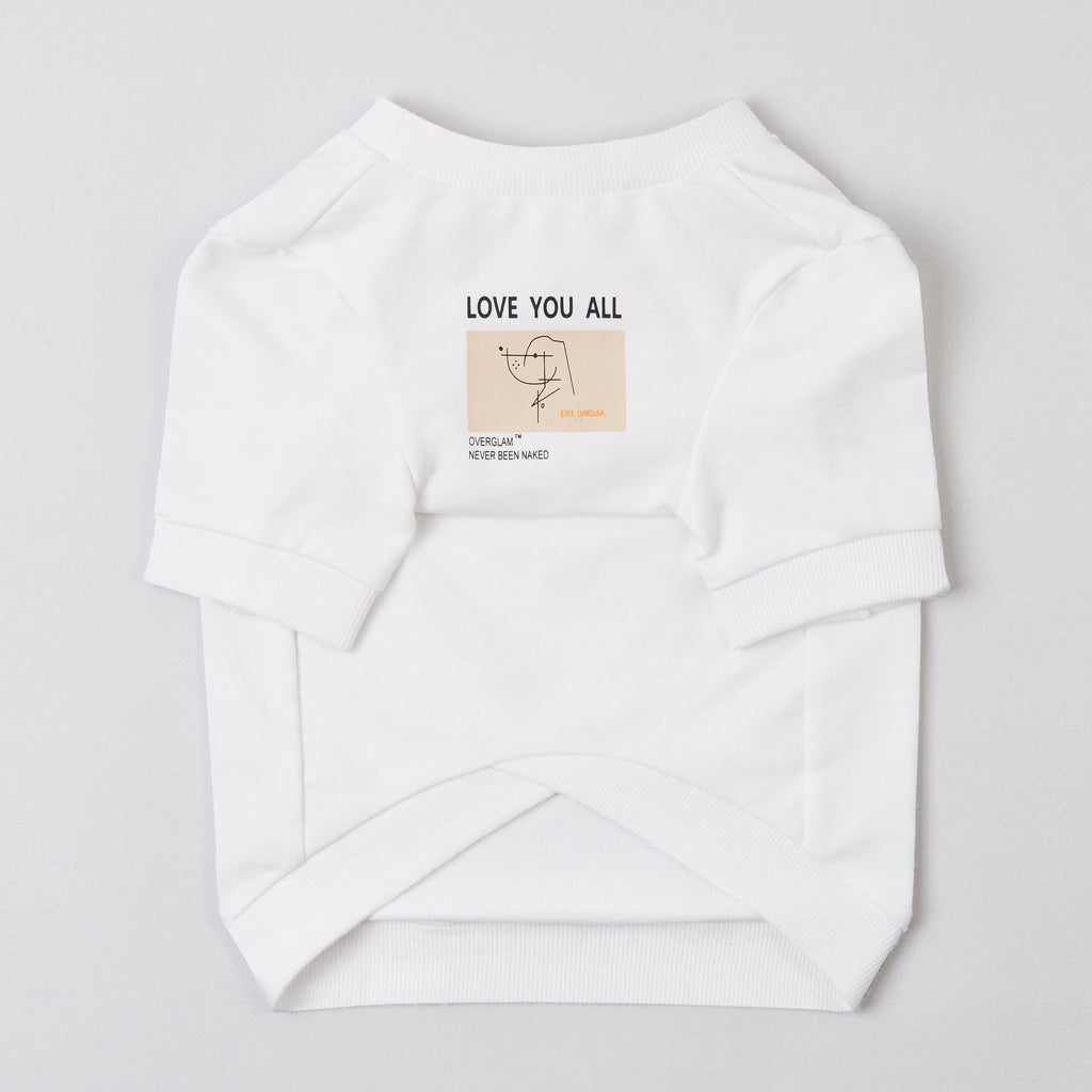 Love You All Sweatshirt with Dog Print