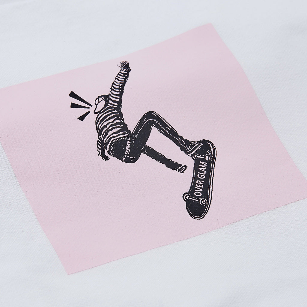 Skateboard Print Sweatshirt in Black and White