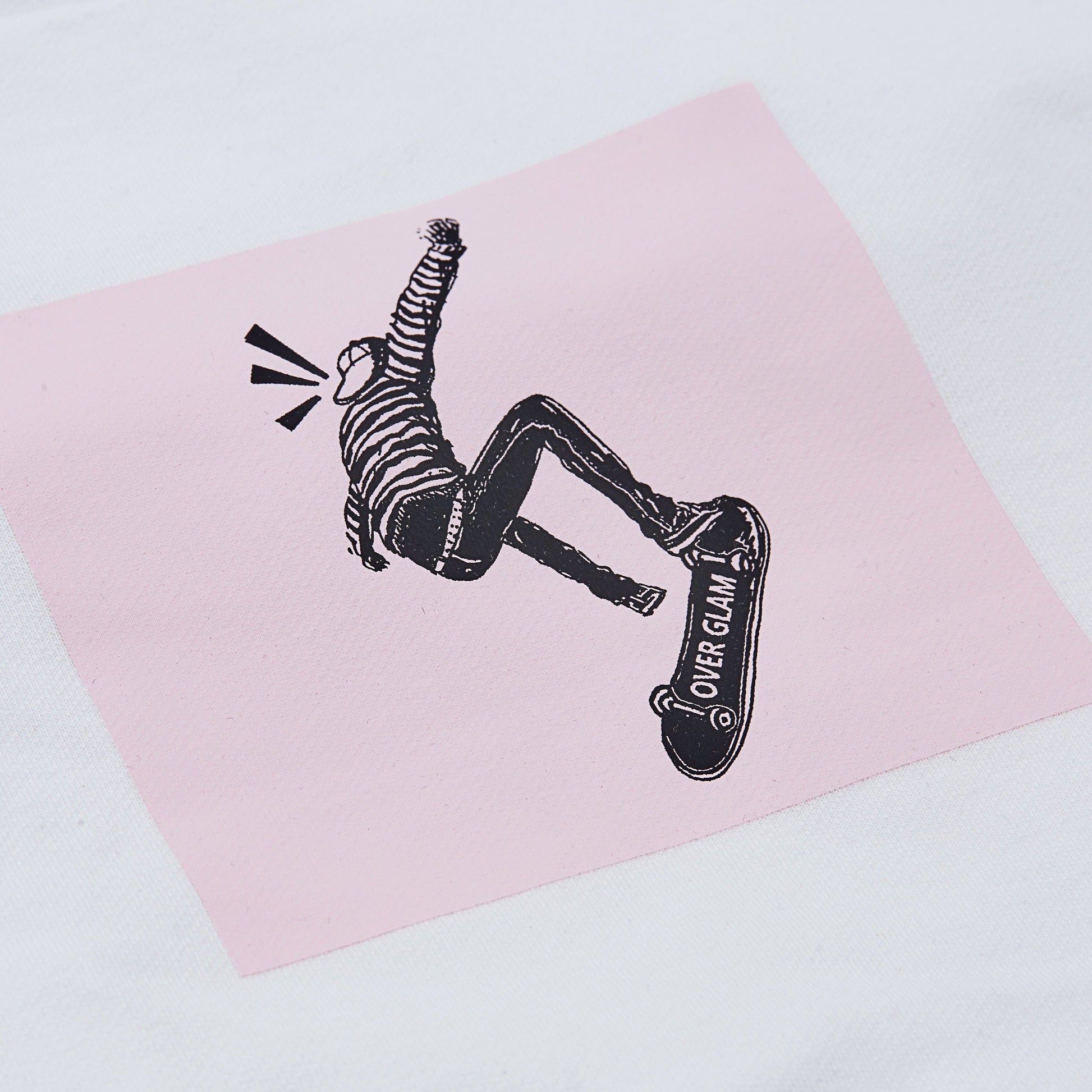 Skateboard Print Sweatshirt in Black and White