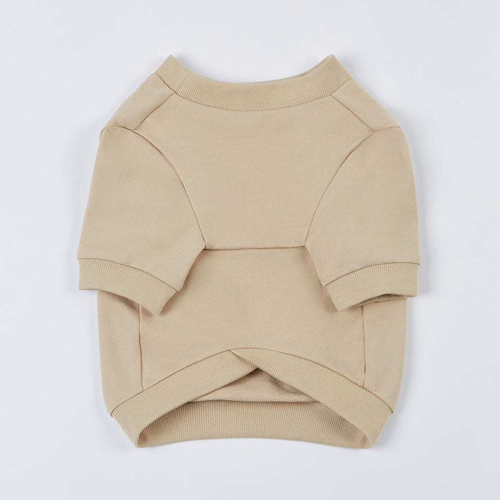 Naked Embroidered Sweatshirt in White and Apricot