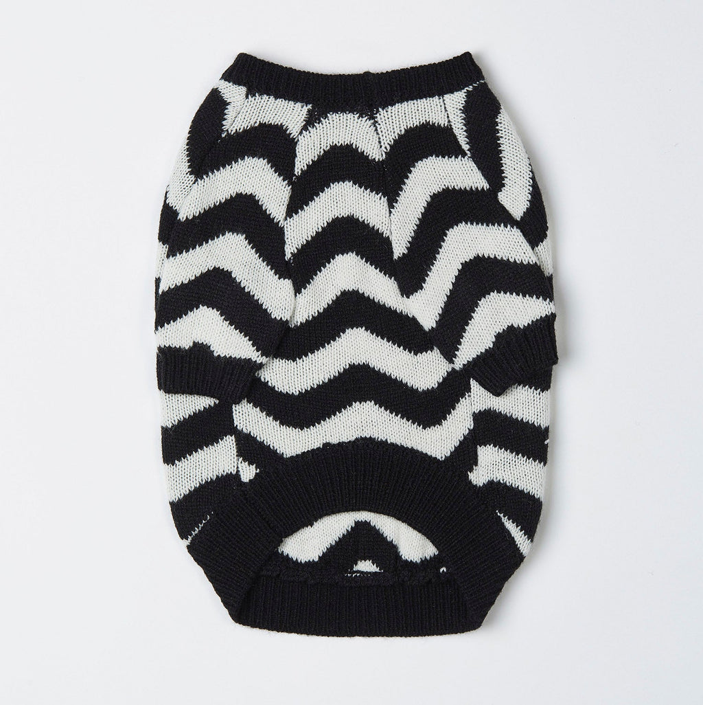 Zig Zag Jumper in Red and Black