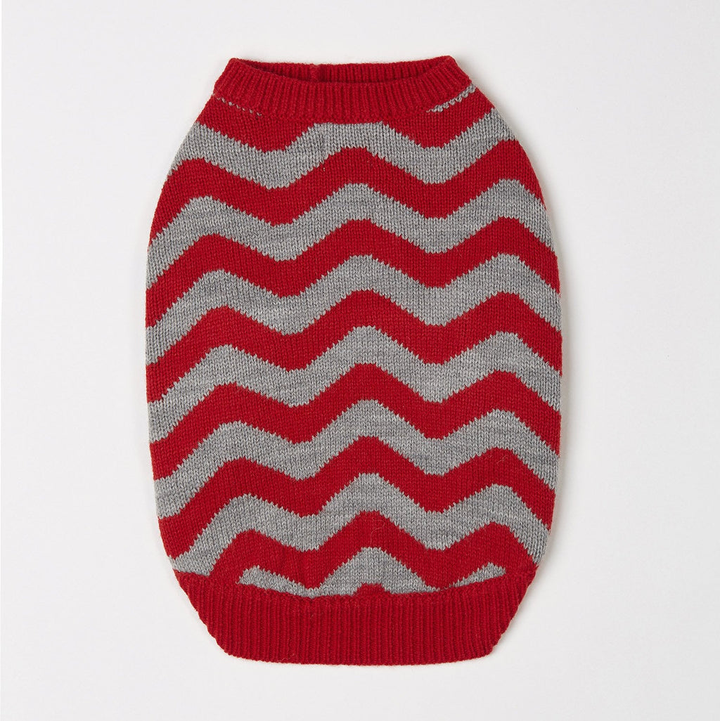 Zig Zag Jumper in Red and Black