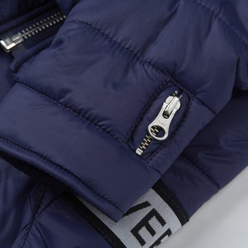 Navy Zip Up Puffer Jacket