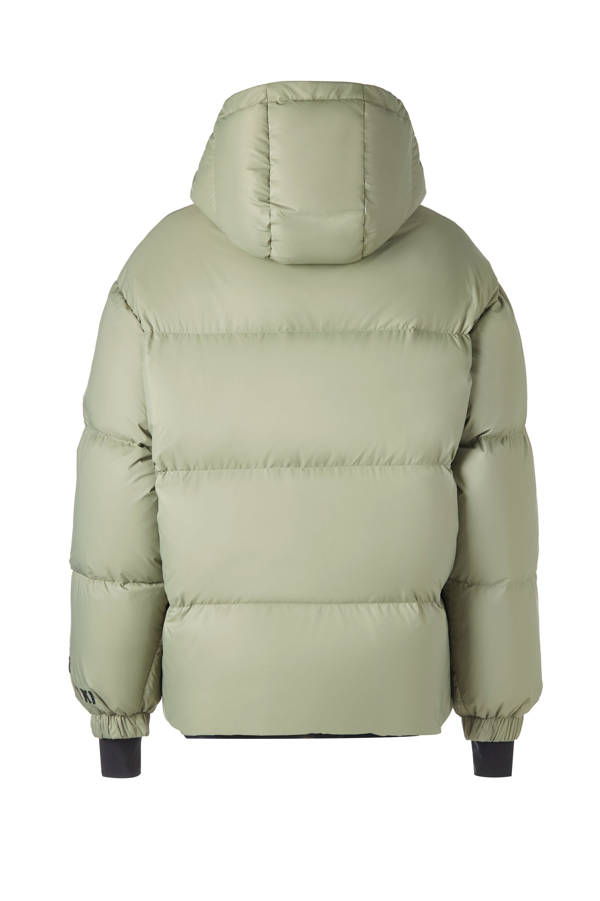 Green Zip Up Puffer Ski Jacket with Hood