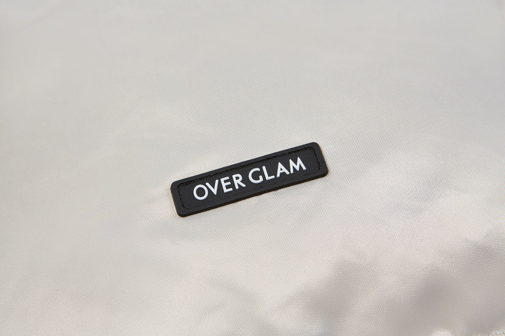 Silver Zip Up Puffer Ski Jacket with Hood