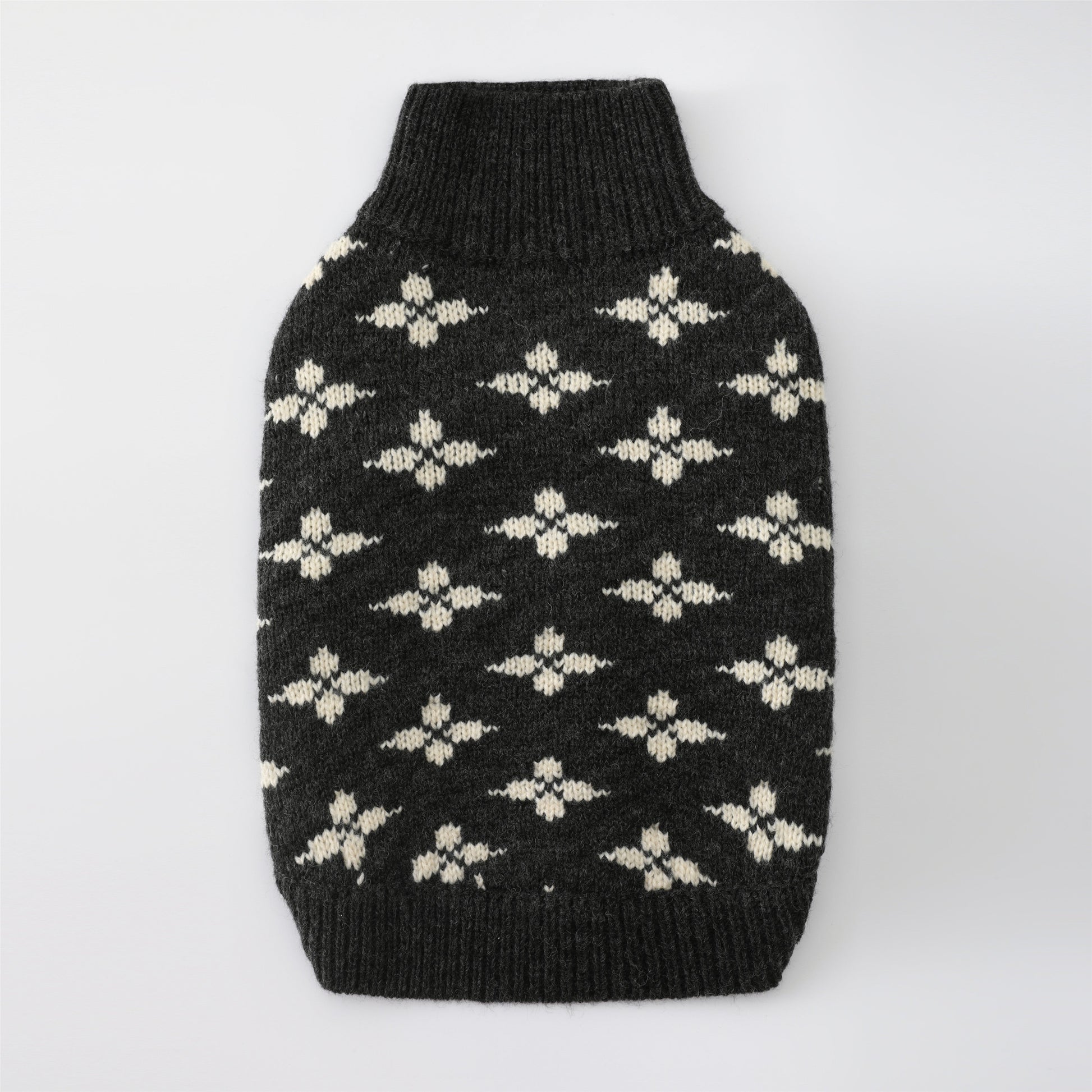 Floral Jacquard Jumper in Dark Grey