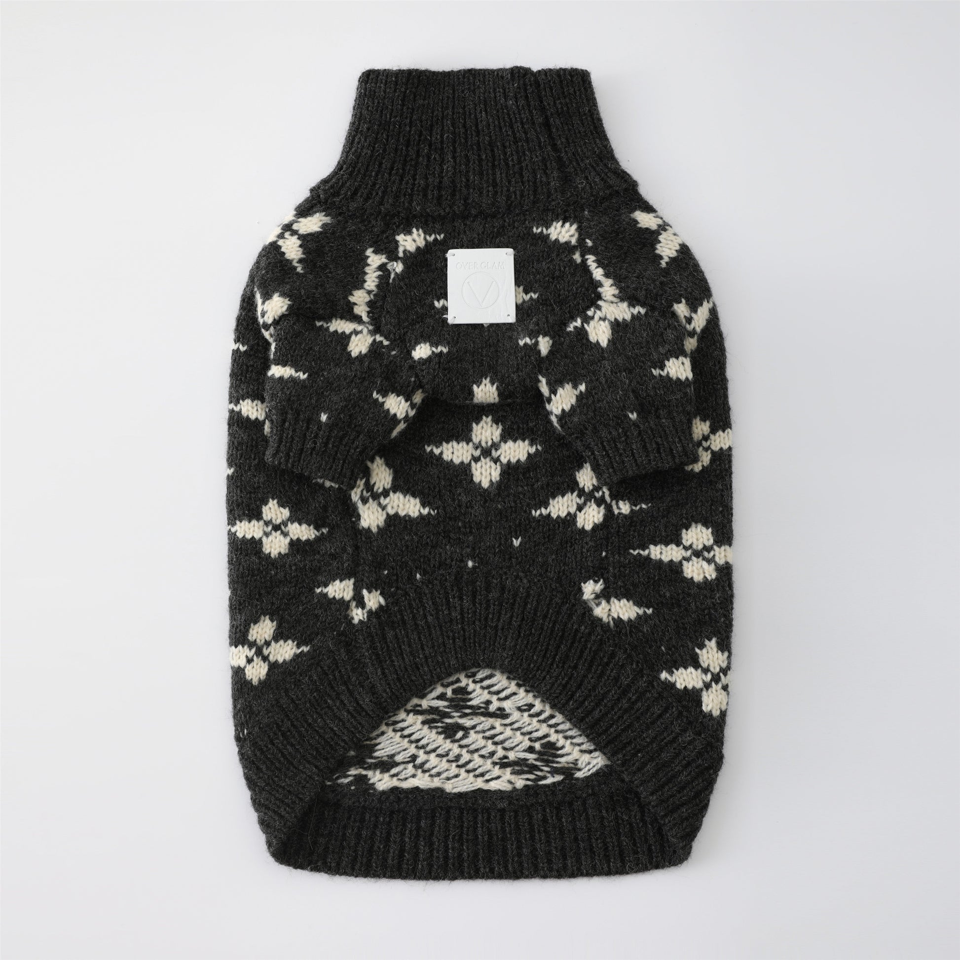 Floral Jacquard Jumper in Dark Grey