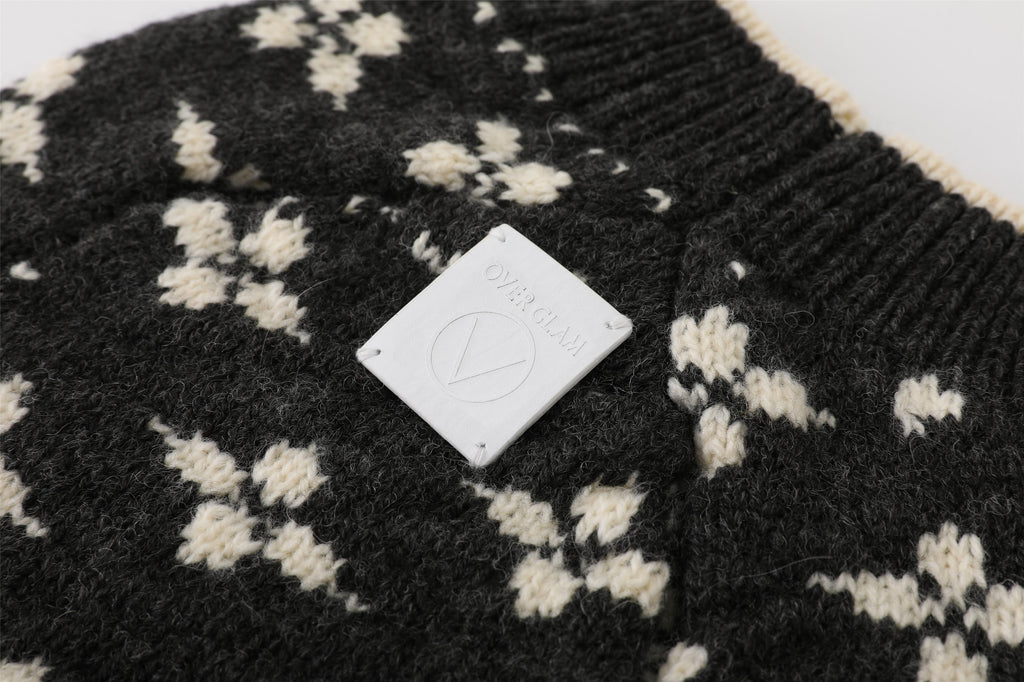 Sleeveless Floral Jacquard Jumper in Dark Grey