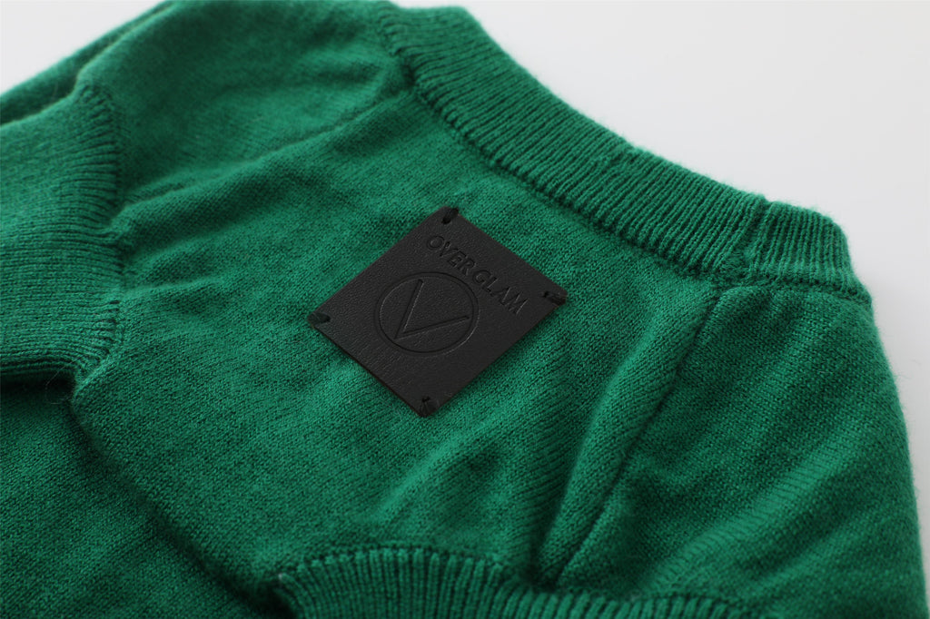 Smile Jumper in Emerald Green and Olive