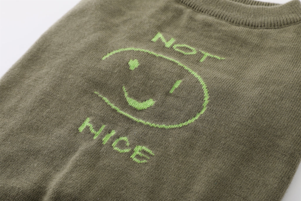 Smile Jumper in Emerald Green and Olive