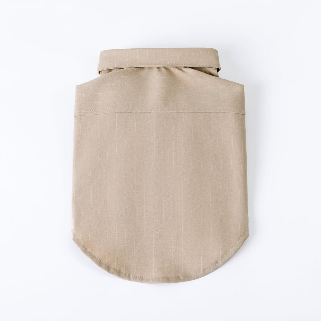 Striped Shirt in Apricot with Black Buttons