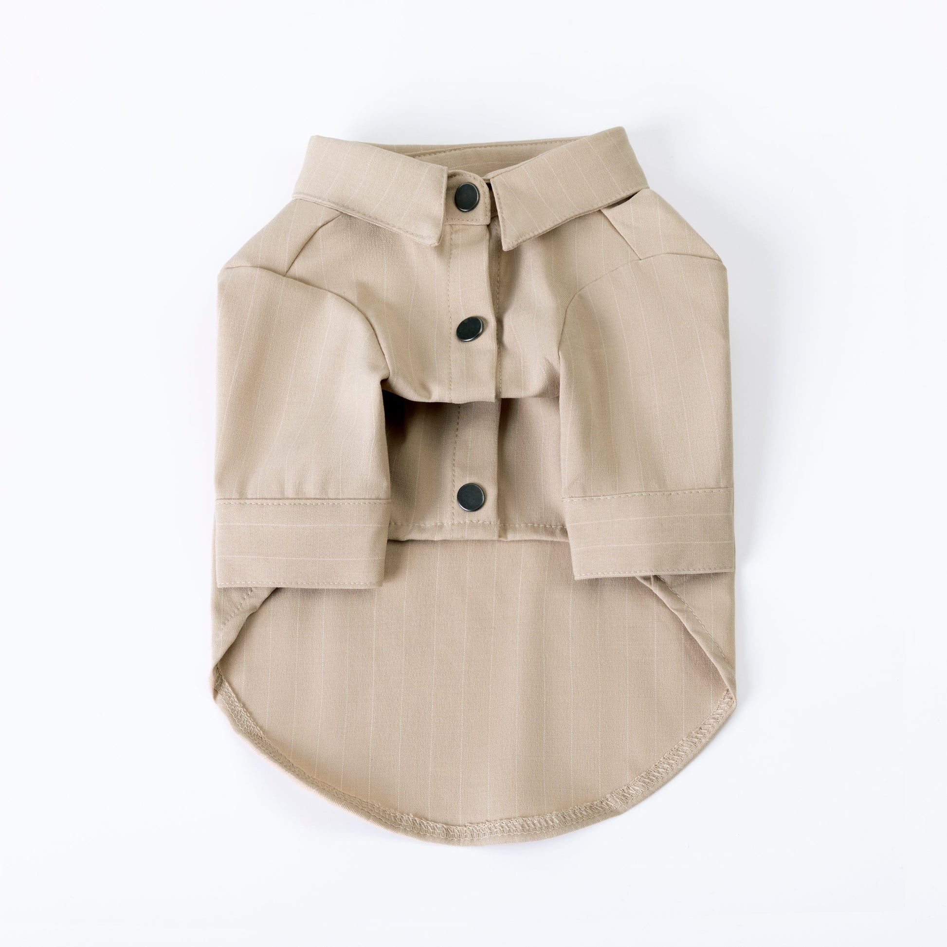 Striped Shirt in Apricot with Black Buttons