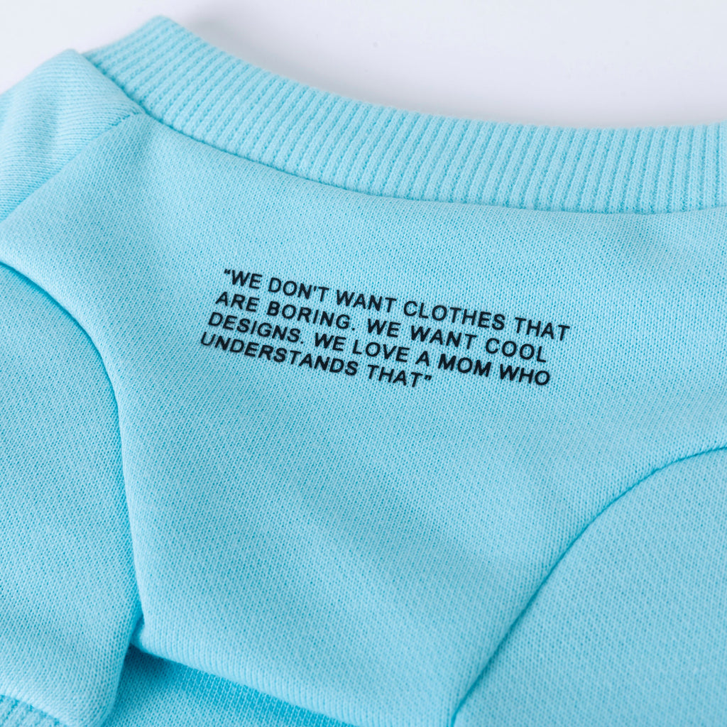 Colourful Wool Blend Sweatshirt with Slogan