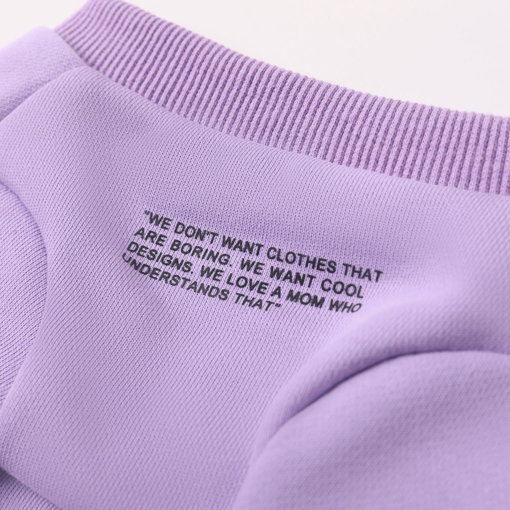 Colourful Wool Blend Sweatshirt with Slogan