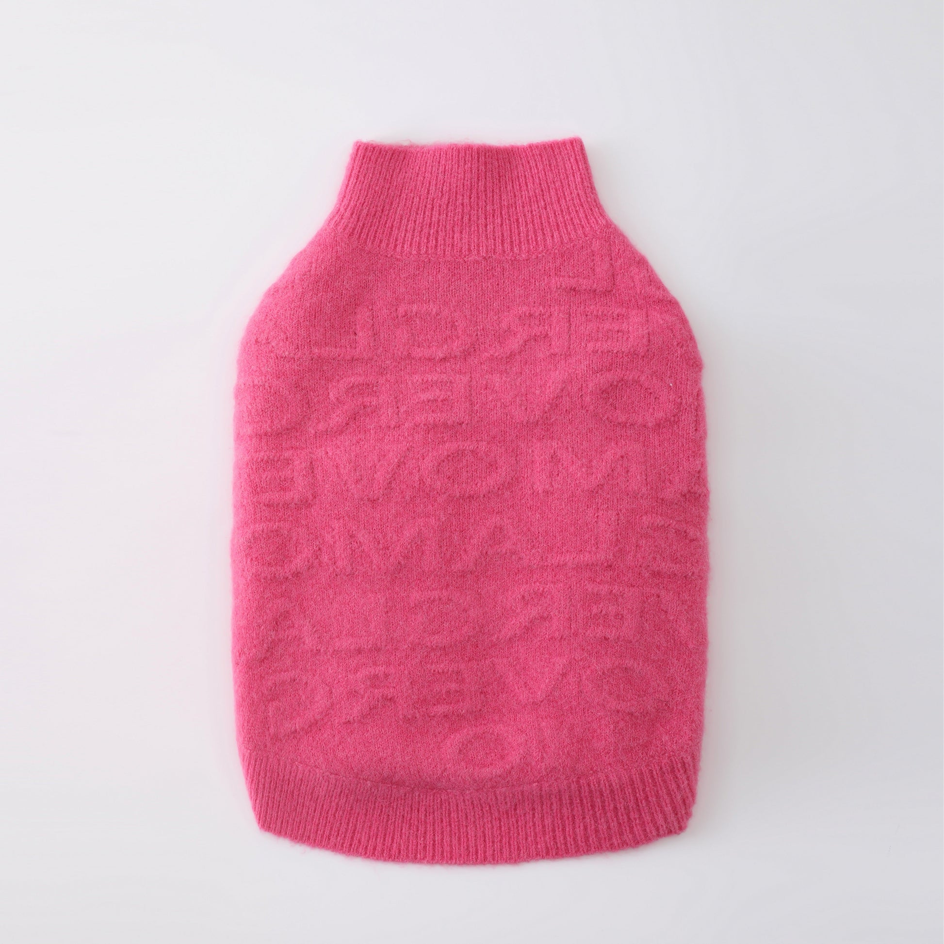 Textured Knit Jumper in Rose and White