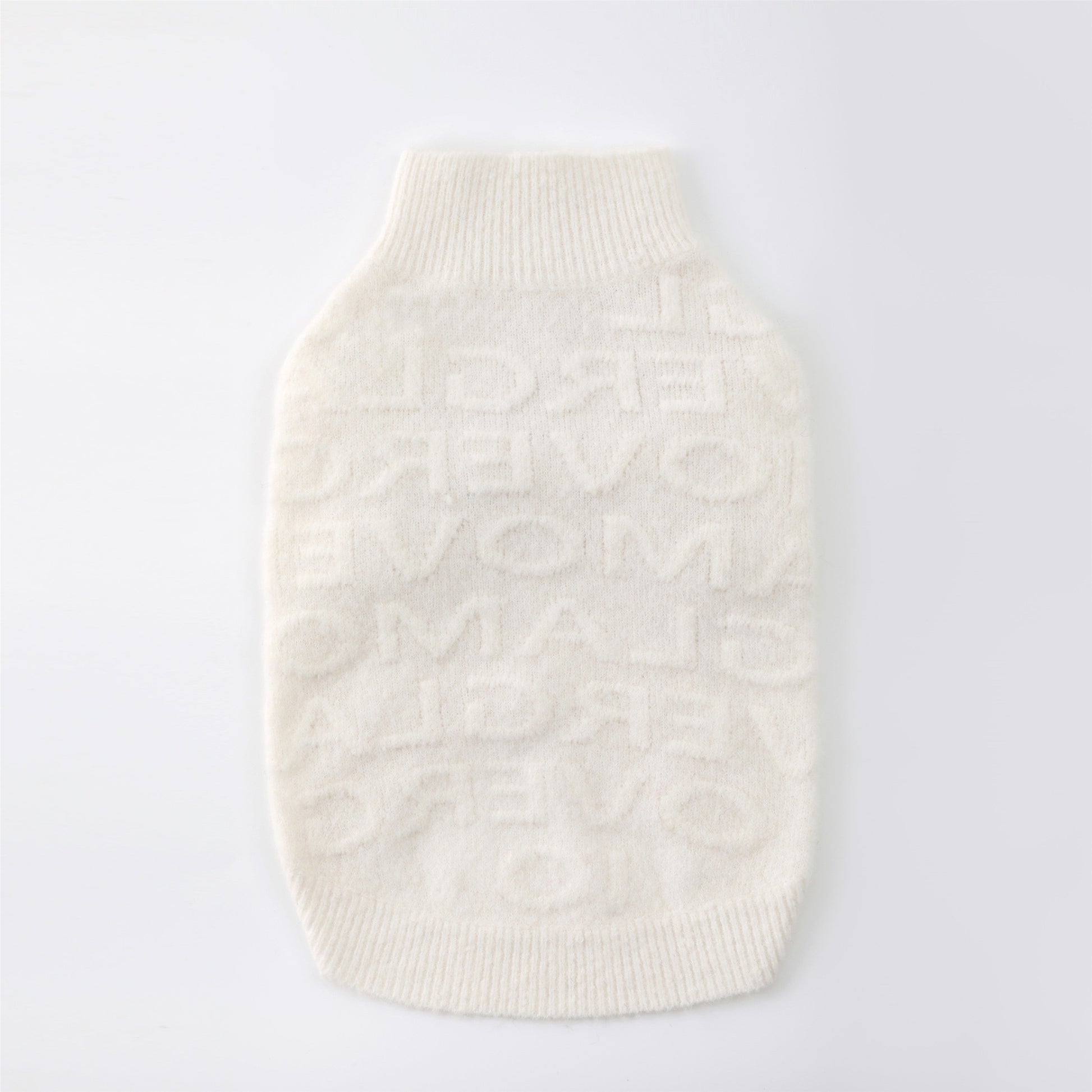 Textured Knit Jumper in Rose and White