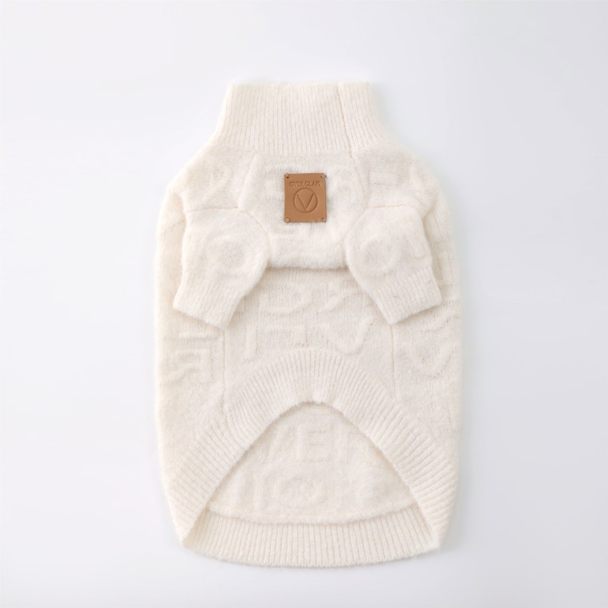 Textured Knit Jumper in Rose and White