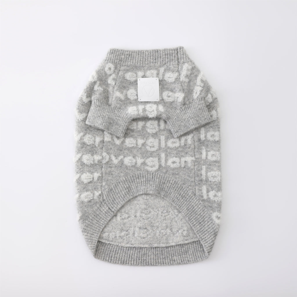 Textured Logo Jumper in Grey