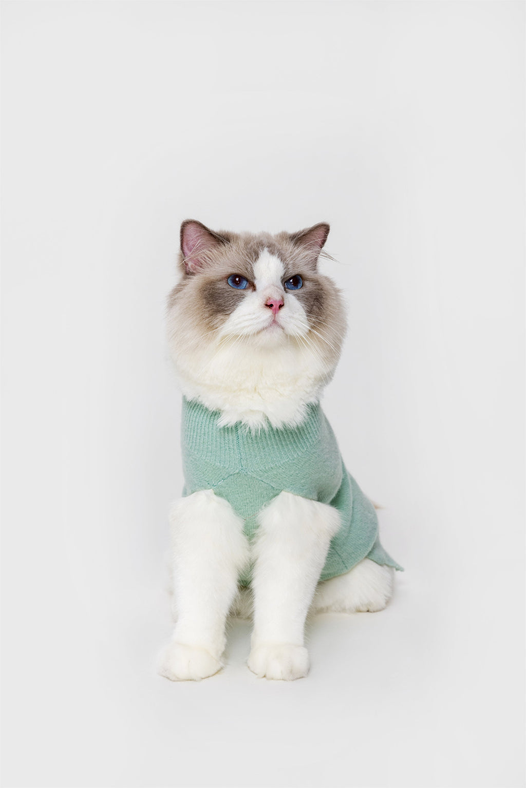 Sleeveless Wool Jumper with Golden Metal Logo