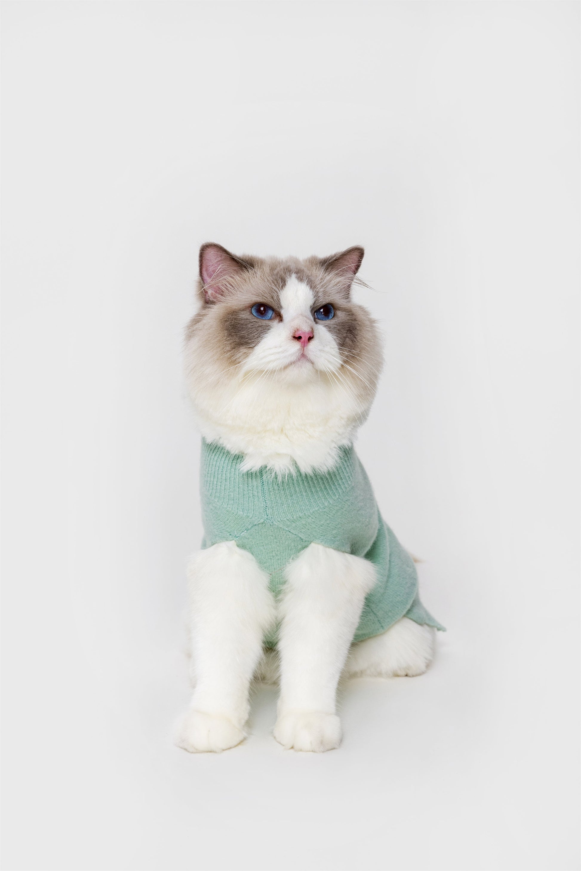 Sleeveless Wool Jumper with Golden Metal Logo