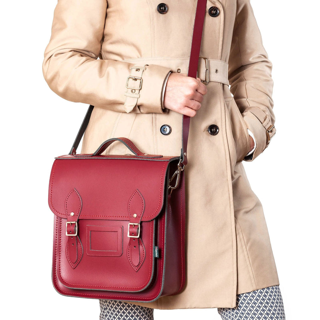 Handmade Leather City Backpack in Oxblood