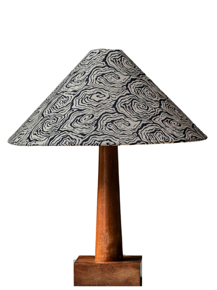 Oysters Monochrome Tapered Cone Lampshade Large