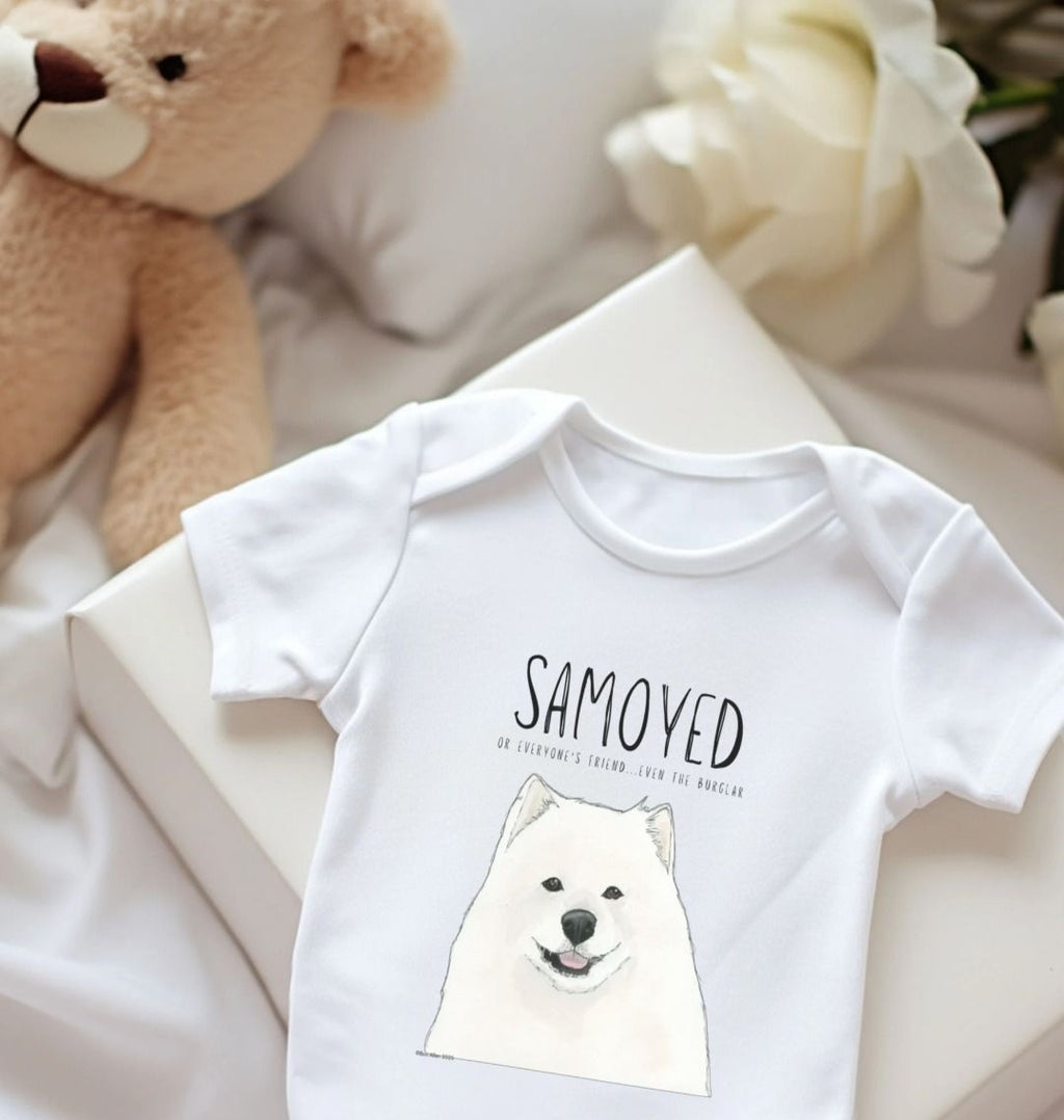 Samoyed Baby Bodysuit