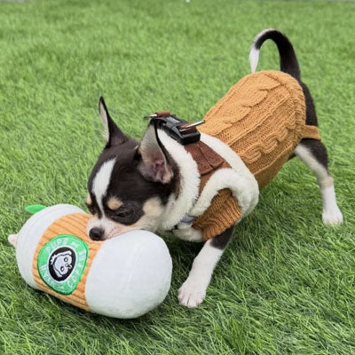 Step In Soft Touch Suede Faux Fur Lined Puppy and Small Dog Harness Mocha