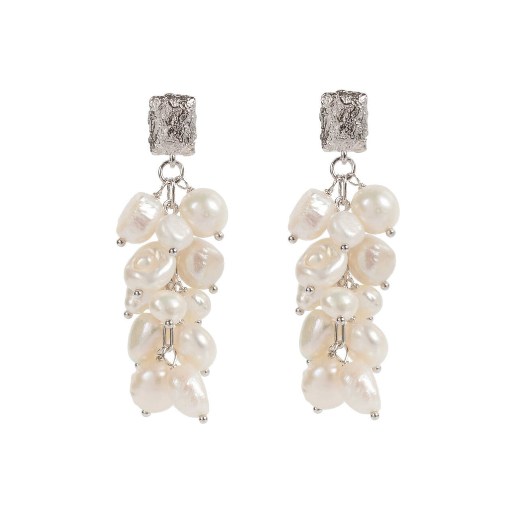 Elegant Freshwater Pearl Earrings – Silver or Rose Gold by MyaMoon at www.brixbailey.com