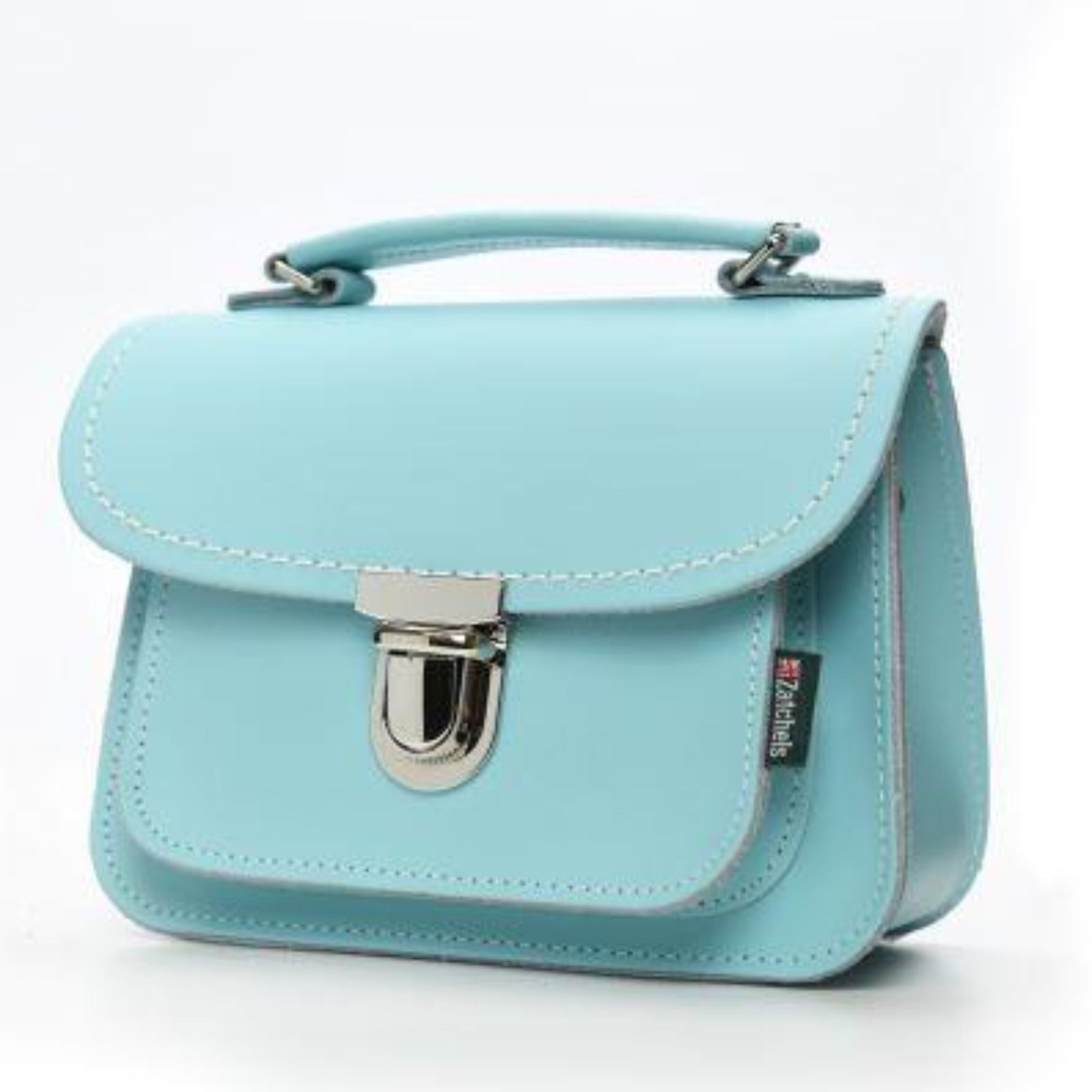 Luna Handmade Leather Bag Baby Blue