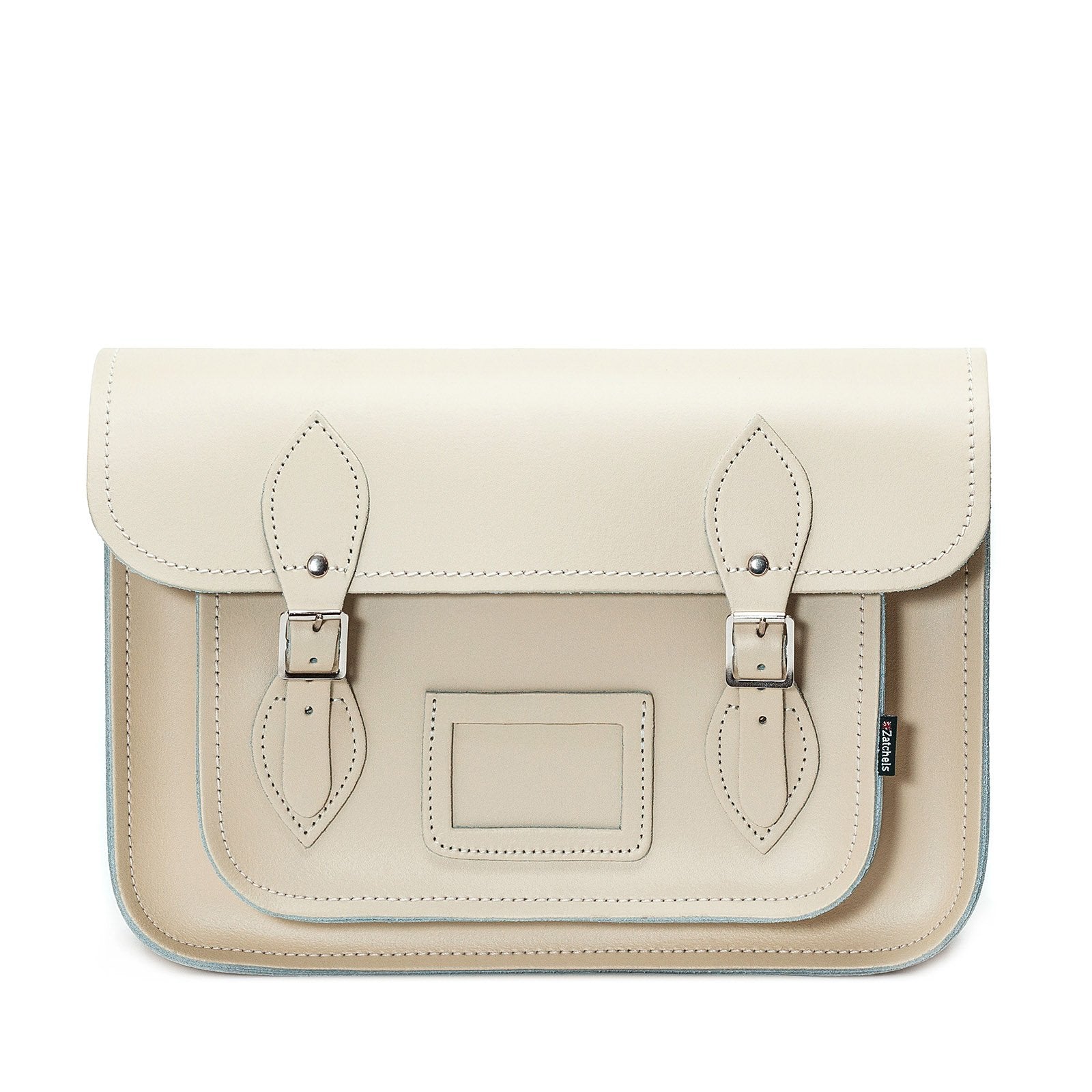 Pastel Cream Handmade Leather Satchel