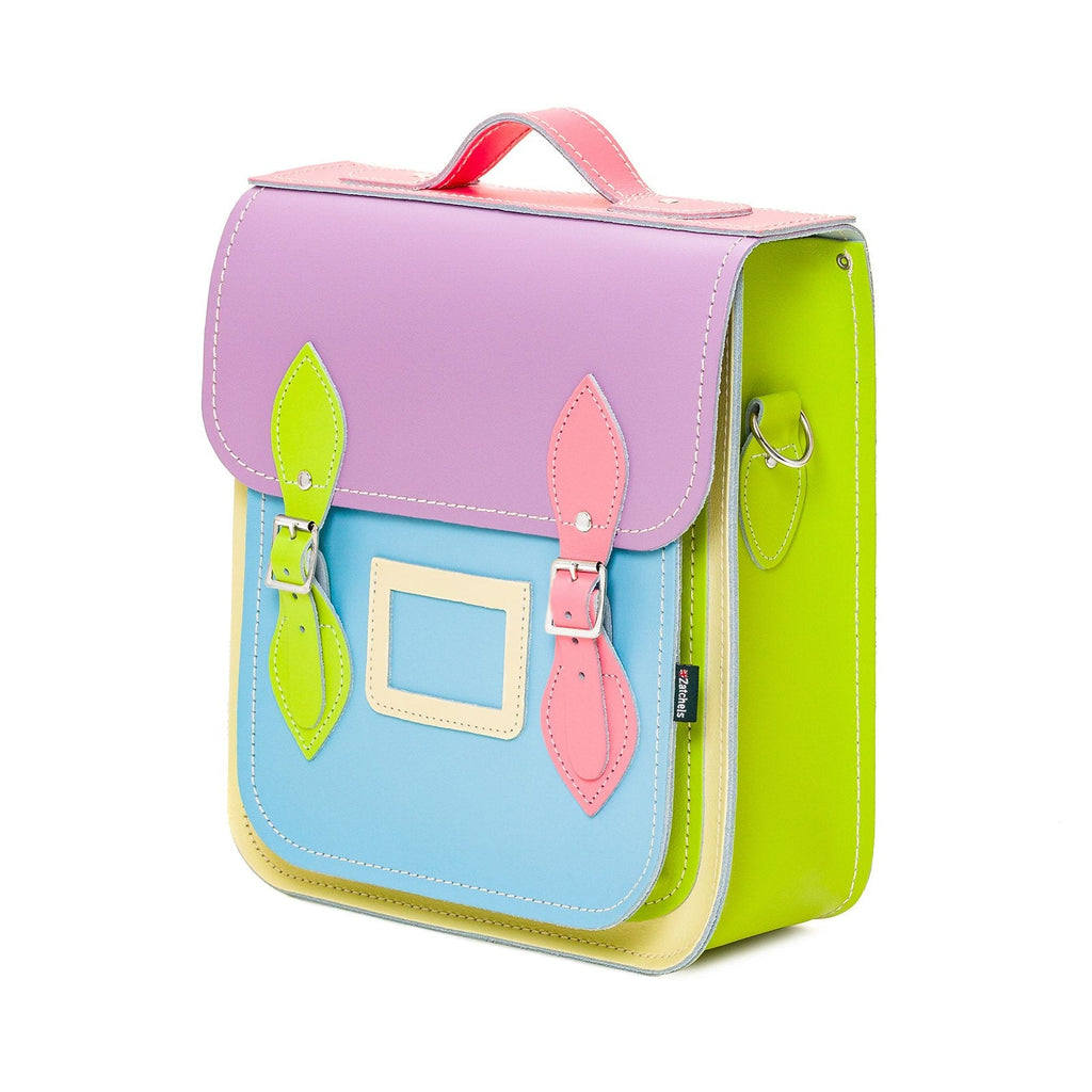 Pastel Kaleidoscope Leather City Backpack