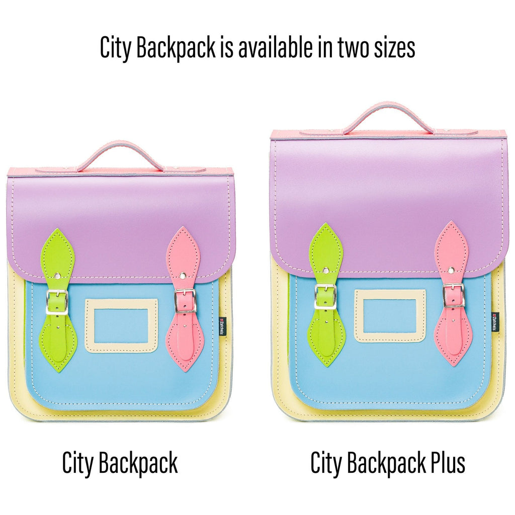 Pastel Kaleidoscope Leather City Backpack
