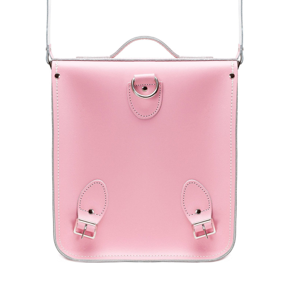 Handmade Leather City Backpack in Pastel Pink
