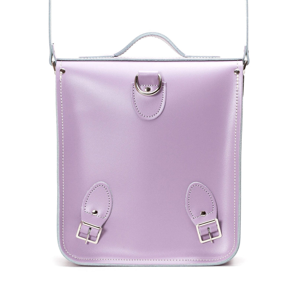 Handmade Leather City Backpack in Pastel Violet