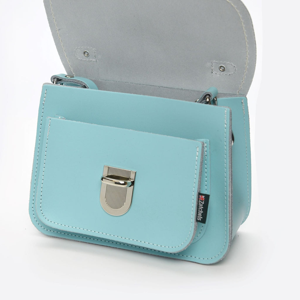 Luna Handmade Leather Bag Baby Blue