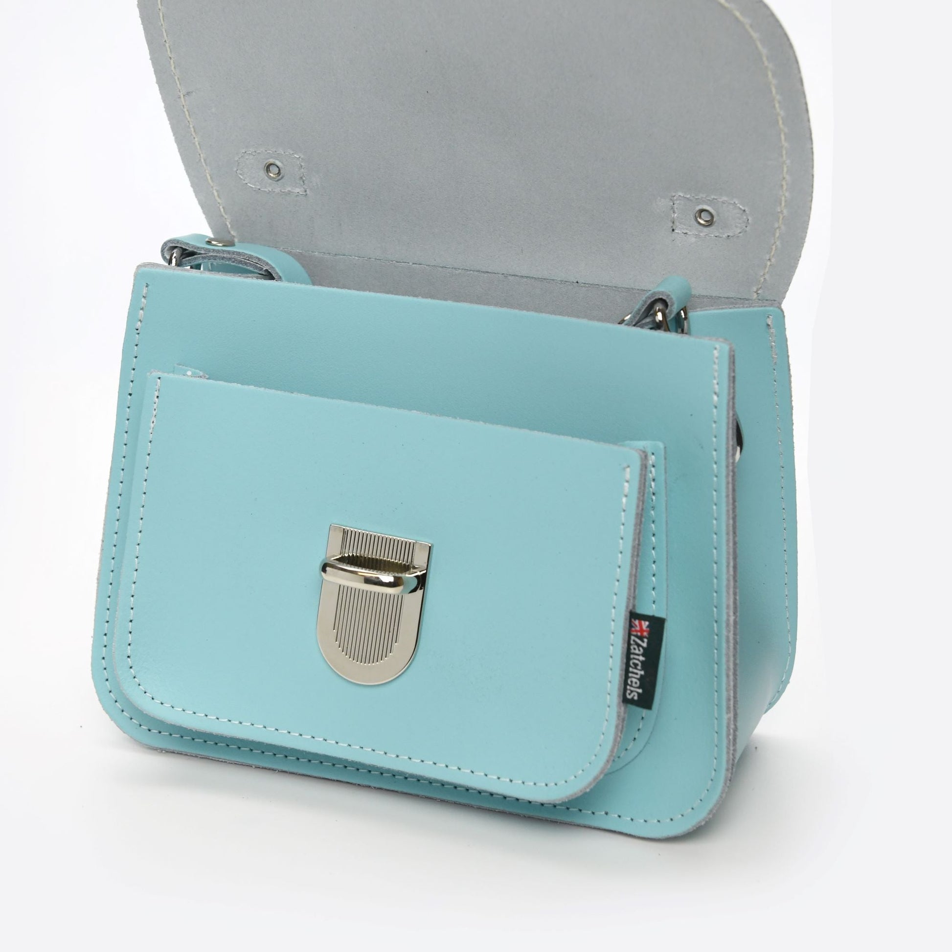 Luna Handmade Leather Bag Baby Blue