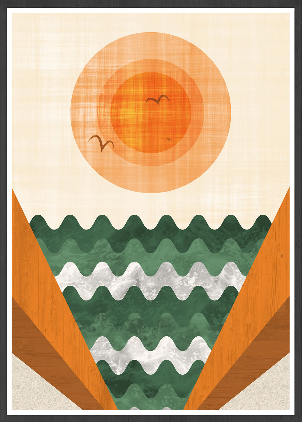 Path to Tangerines Abstract Sunset Print