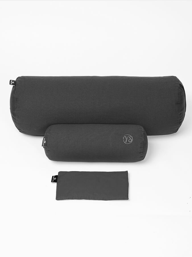 Organic Meditation Bolster and Eye Pillow Set for Yoga and Relaxation