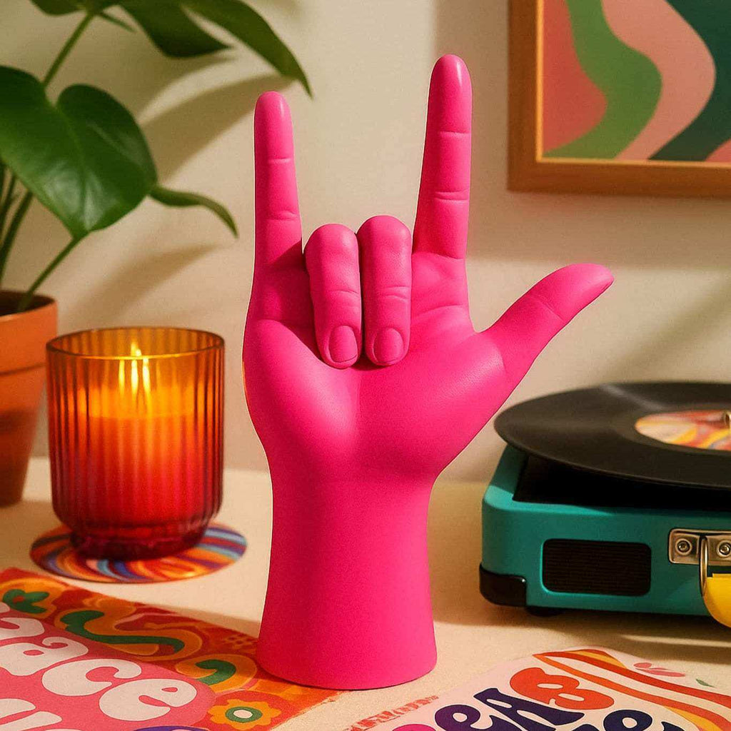 Peace and Love Hand Gesture Sculpture