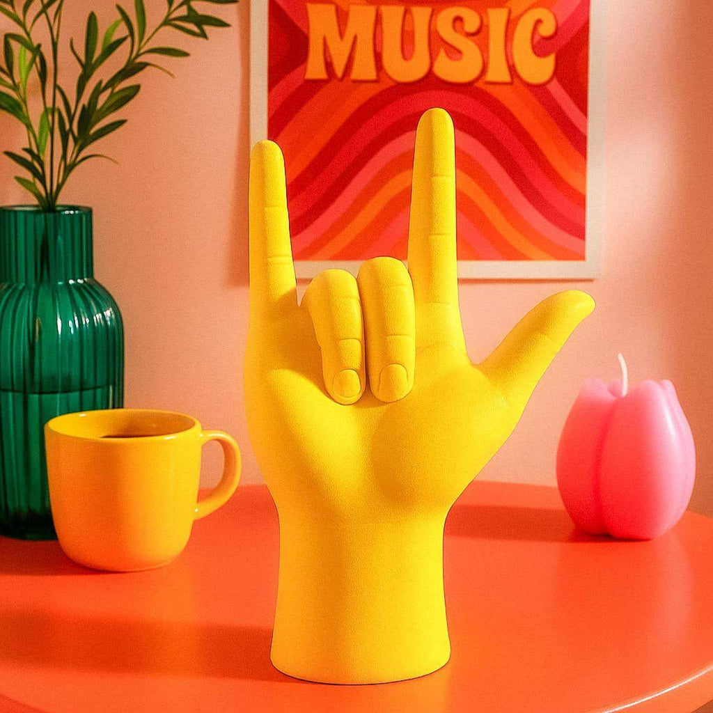 Peace and Love Hand Gesture Sculpture