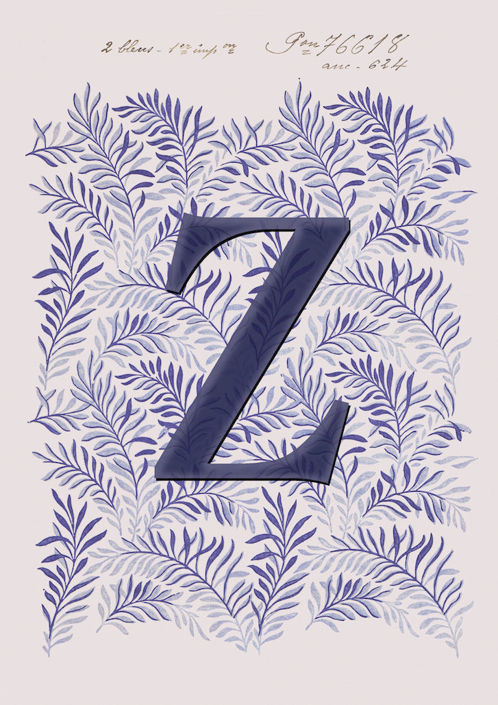 Personalised Alphabet Vintage Archive Poster Print