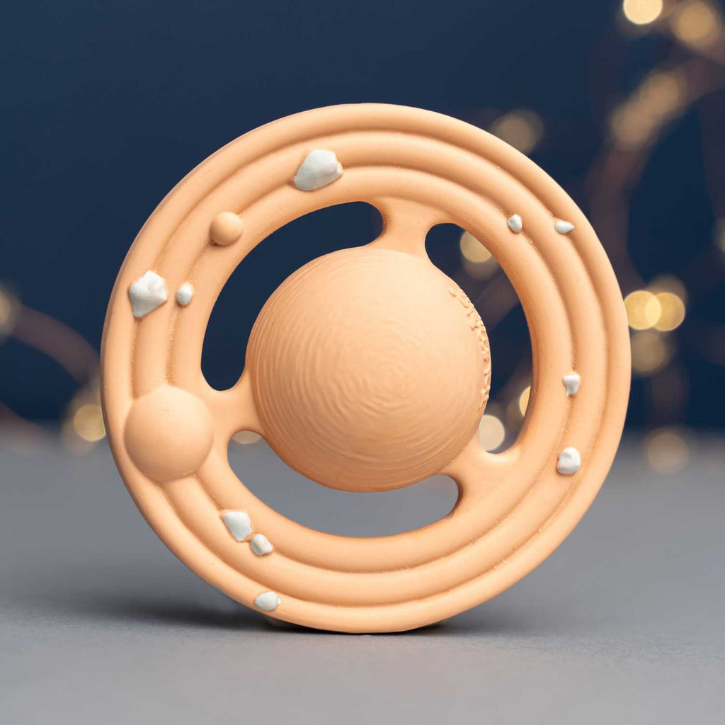 Natural Rubber Space Planet Teether and Bath Toy